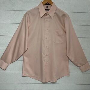 Geoffrey Beene Pink Dress Shirt Classic Style Size Large (16-32/33)